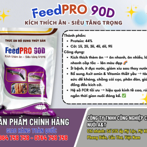 THỨC ĂN CÁ LÓC – FeedPRO 90D Protein … 44% Kích thèm ăn – Siêu tăng trọng – Lên màu đẹp tự nhiên