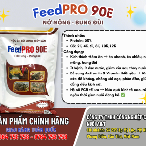 THỨC ĂN ẾCH – FeedPRO 90E Protein … 30% Nở mông – Bung đùi – Tăng trọng cấp tốc
